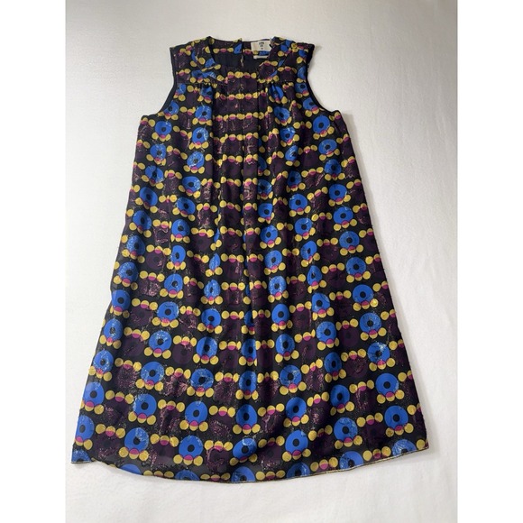 Anna Sui for Target Metallic Circles Shift Sleeveless Mini Dress XS Multi NWT - Picture 1 of 13